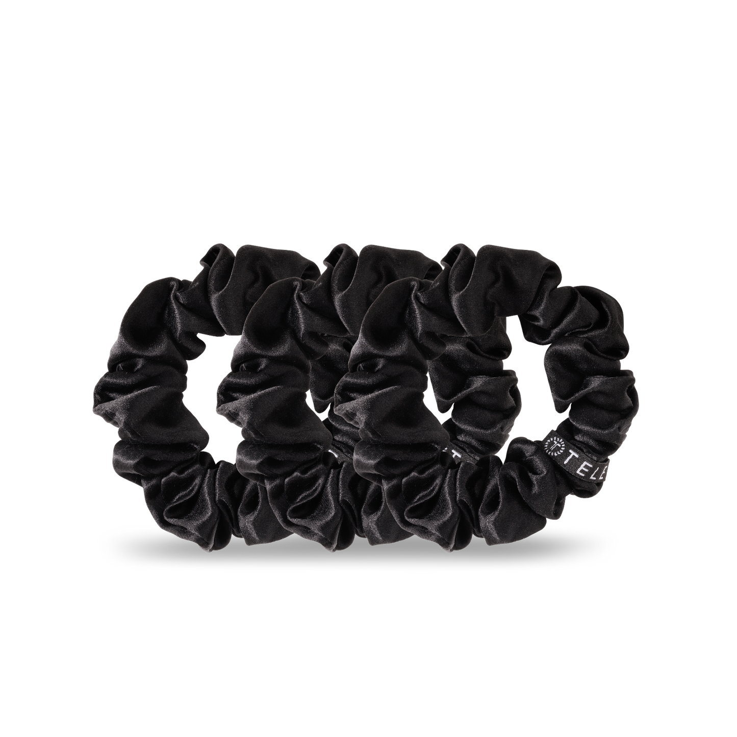 Silk Hair Scrunchie | Large | JET BLACK