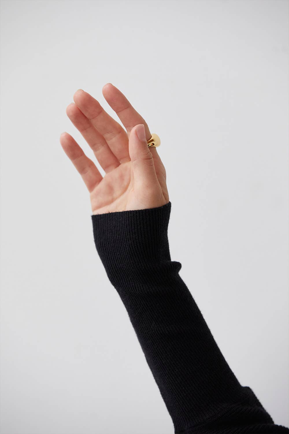Monica V-neck Dolman Sweater Top: BLACK