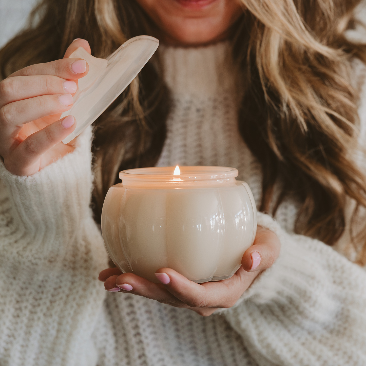 Candle: Warm and Cozy Soy Candle - 20oz Pumpkin Jar