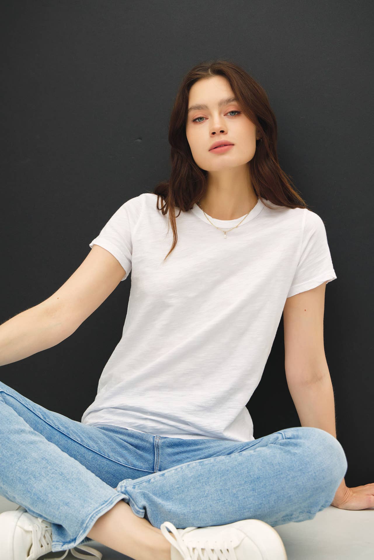 Garment Dyed Slub Tee: LEMON