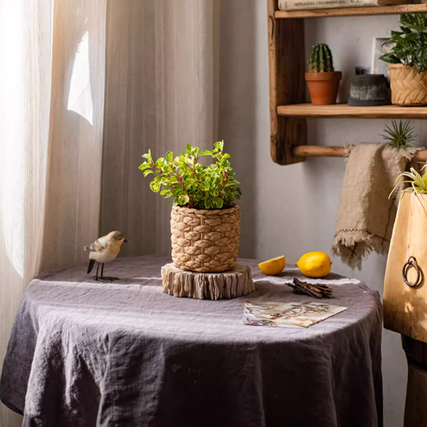 20% OFF Grass Woven Looking Cement Planter: Small
