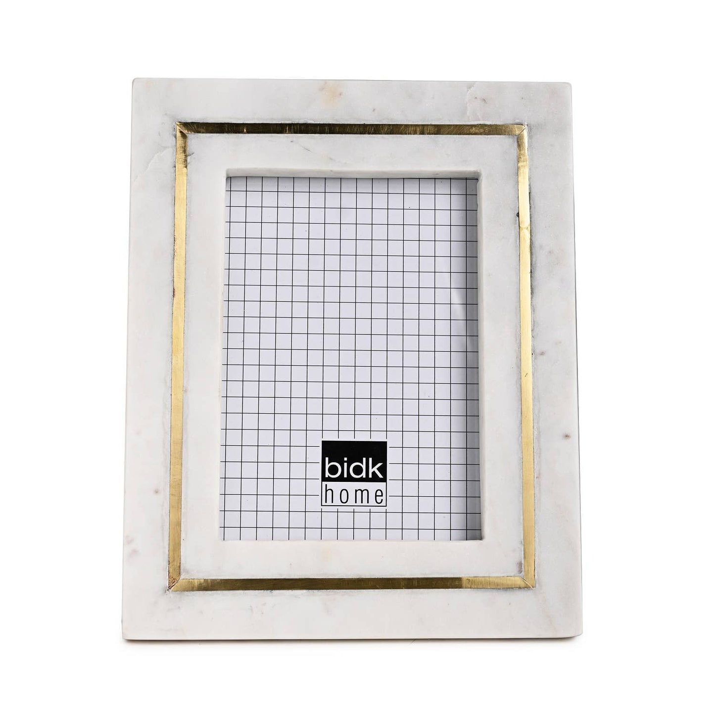 Marble Frame w/ Brass Inlay 4" x 6"