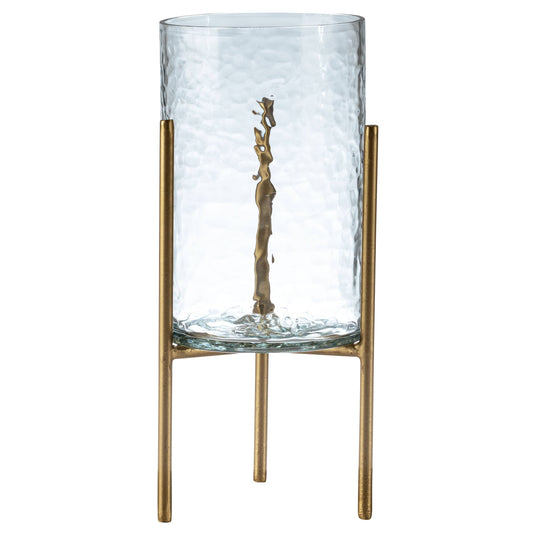 Hammered Glass Hurricane: Medium
