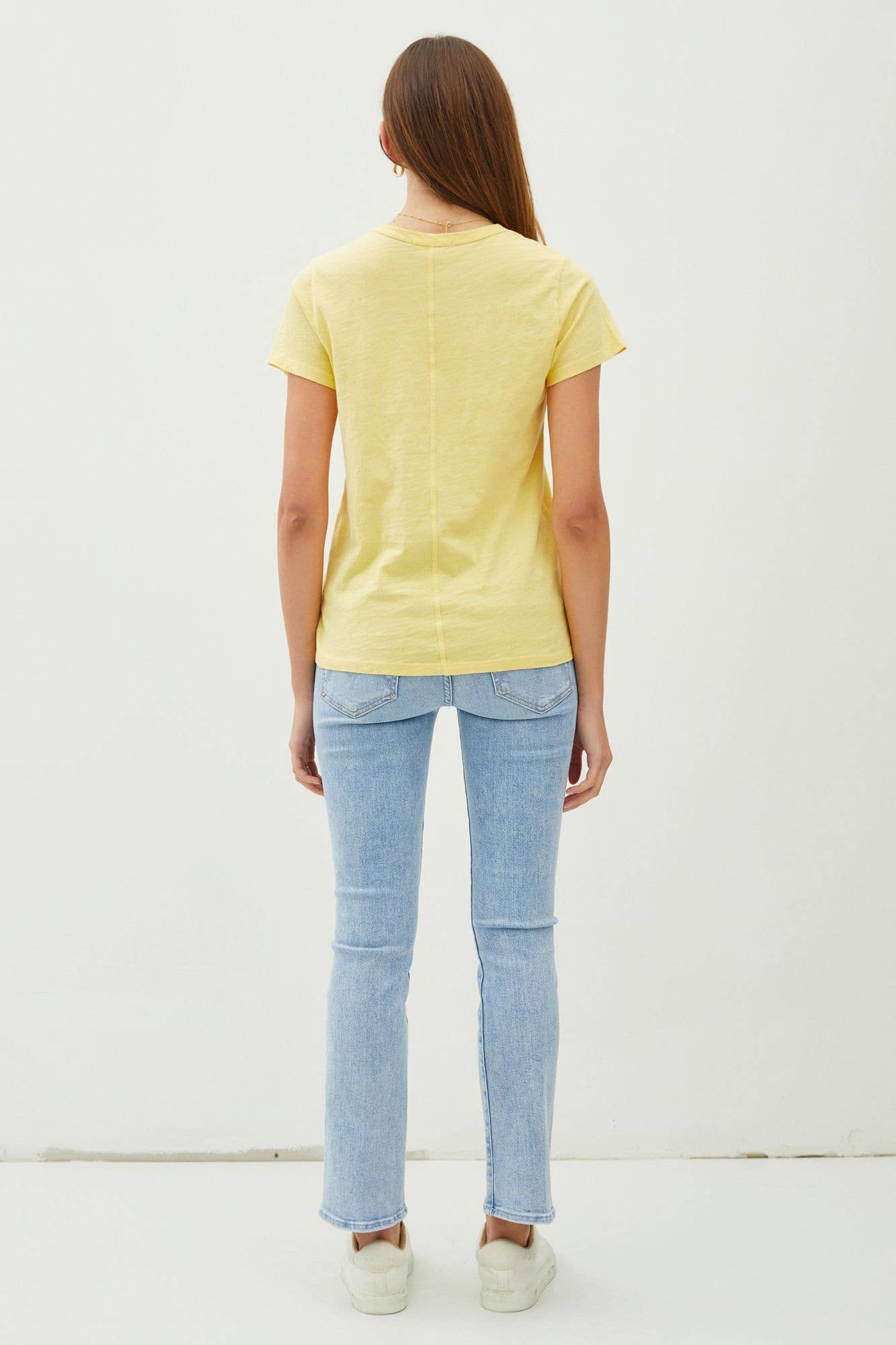 Garment Dyed Slub Tee: CHAMBRAY
