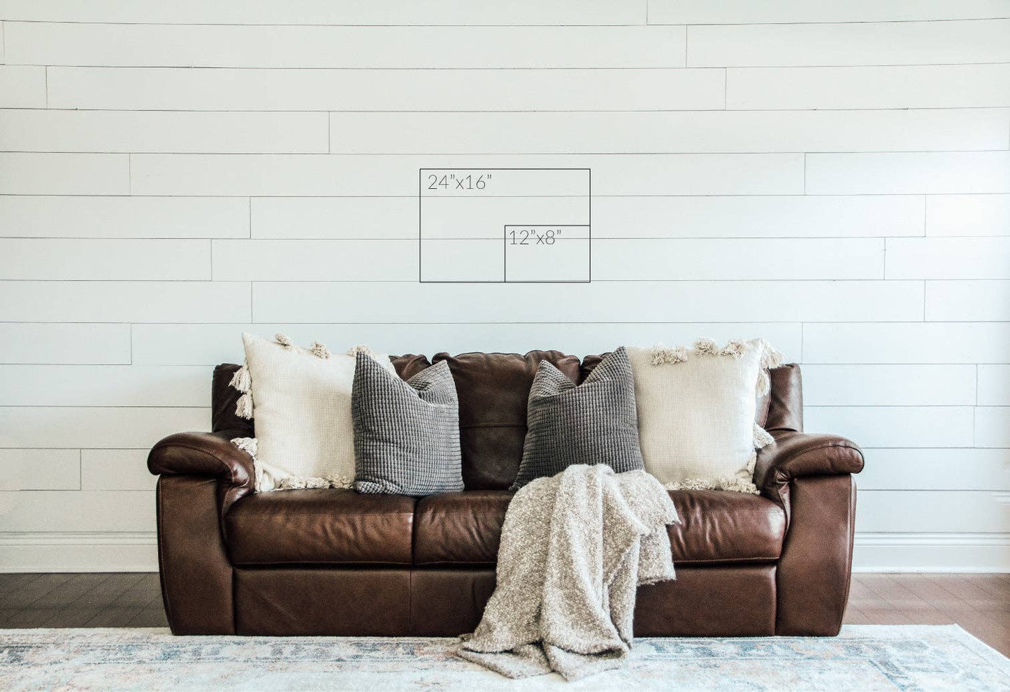 Waymaker | Wall Art: Soft White-Black Text / Light Brown Frame / 24 inches x 16 inches