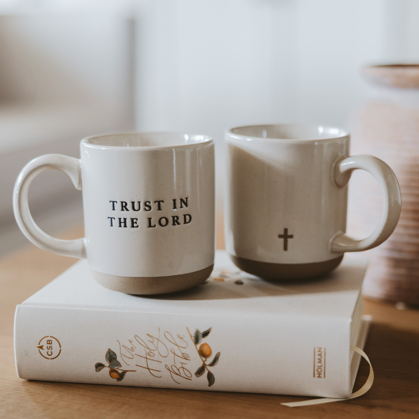 Mug: Cross Stoneware Coffee Mug