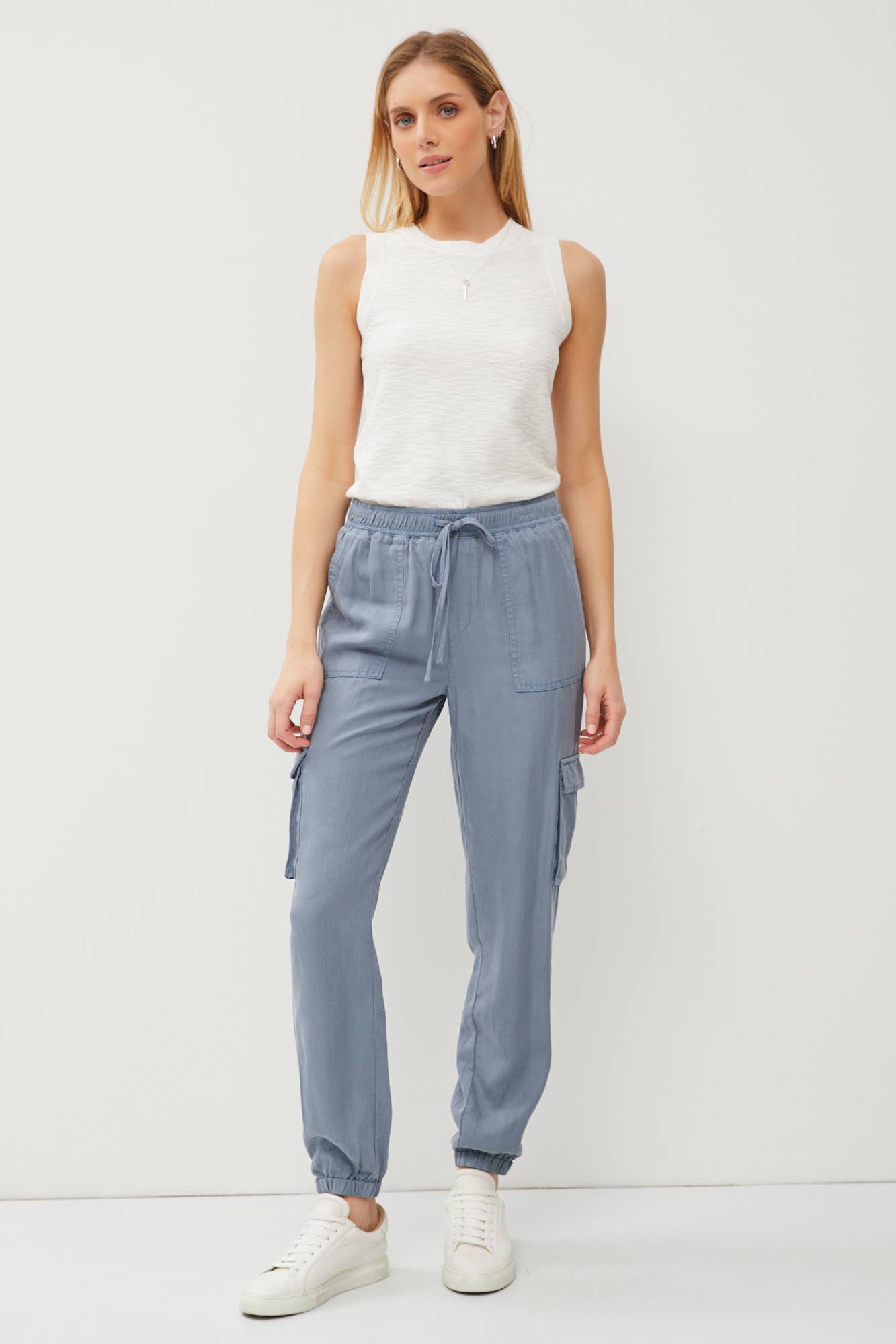 Cargo Tencel Joggers: CHARCOAL