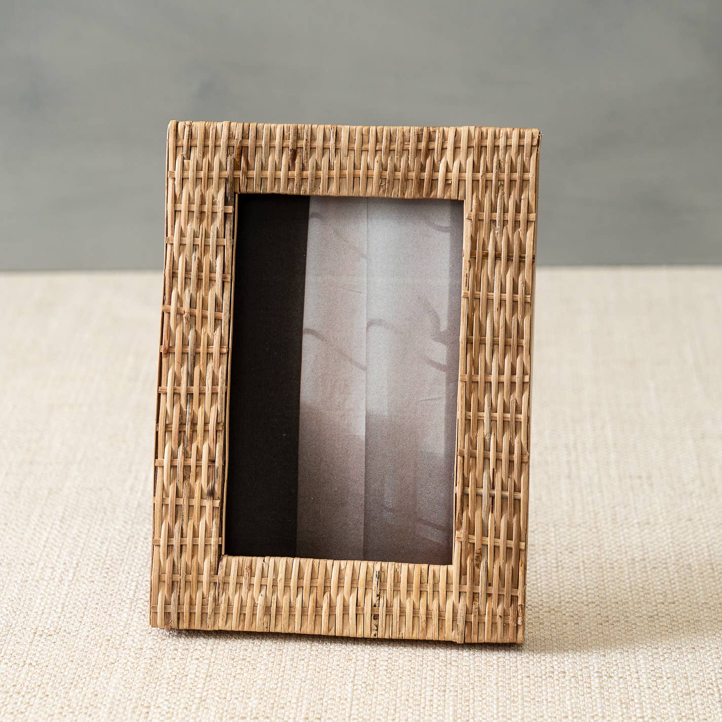 Woven Rattan Photo Frame