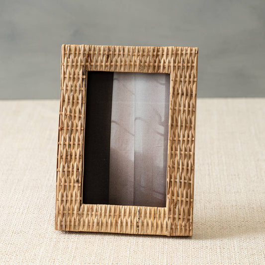 Woven Rattan Photo Frame