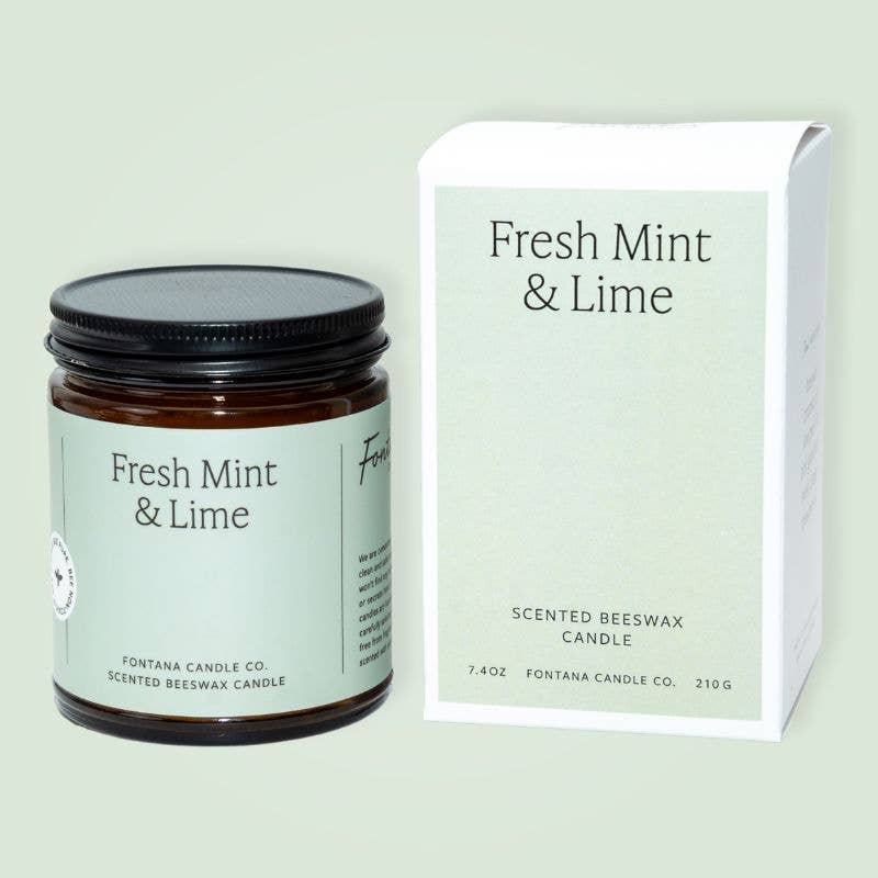 Fresh Mint & Lime Essential Oil Jar Candle: 9 oz