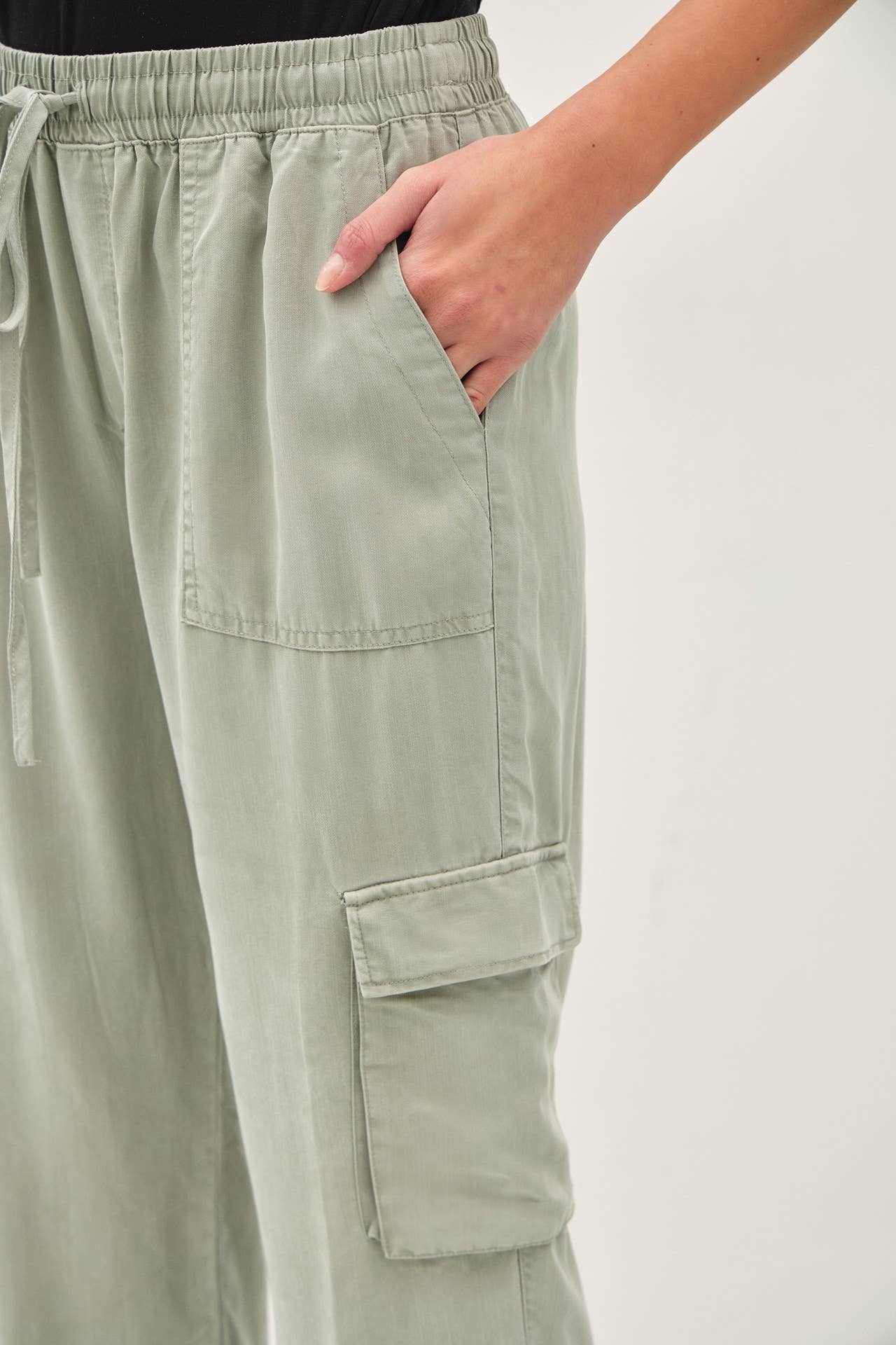 Cargo Tencel Joggers: EARTH GREY