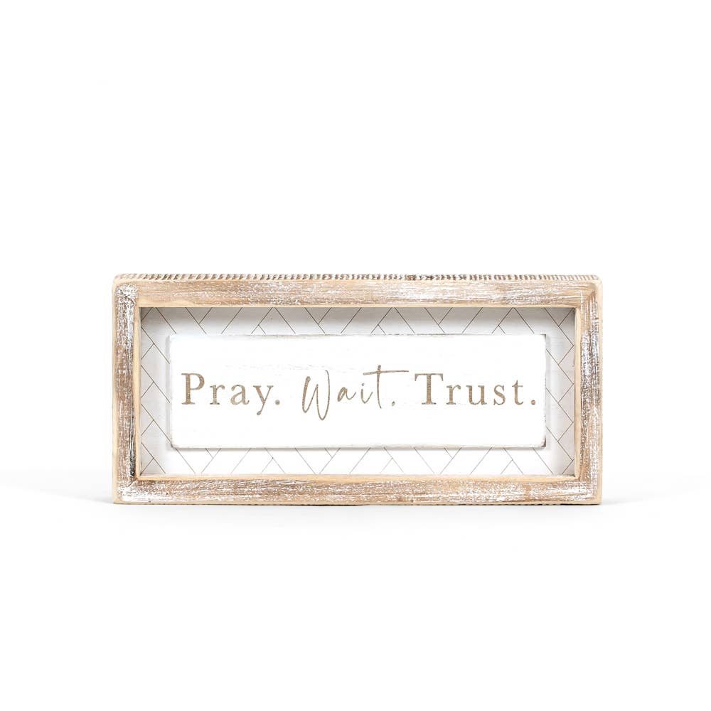 Wood frame sign PRAY