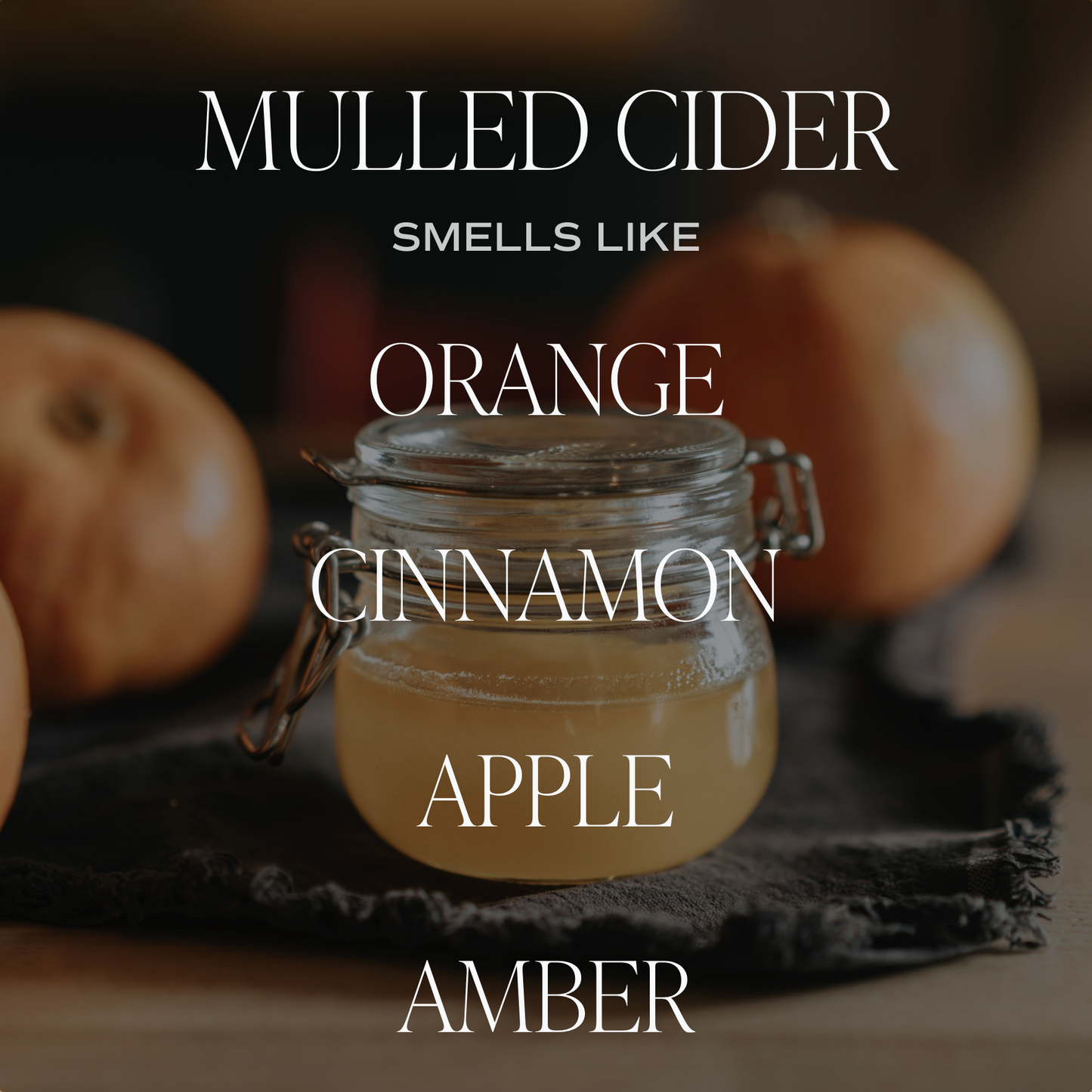 Candle: Spiced Apple Cider 15 oz Soy Candle, Matte Jar