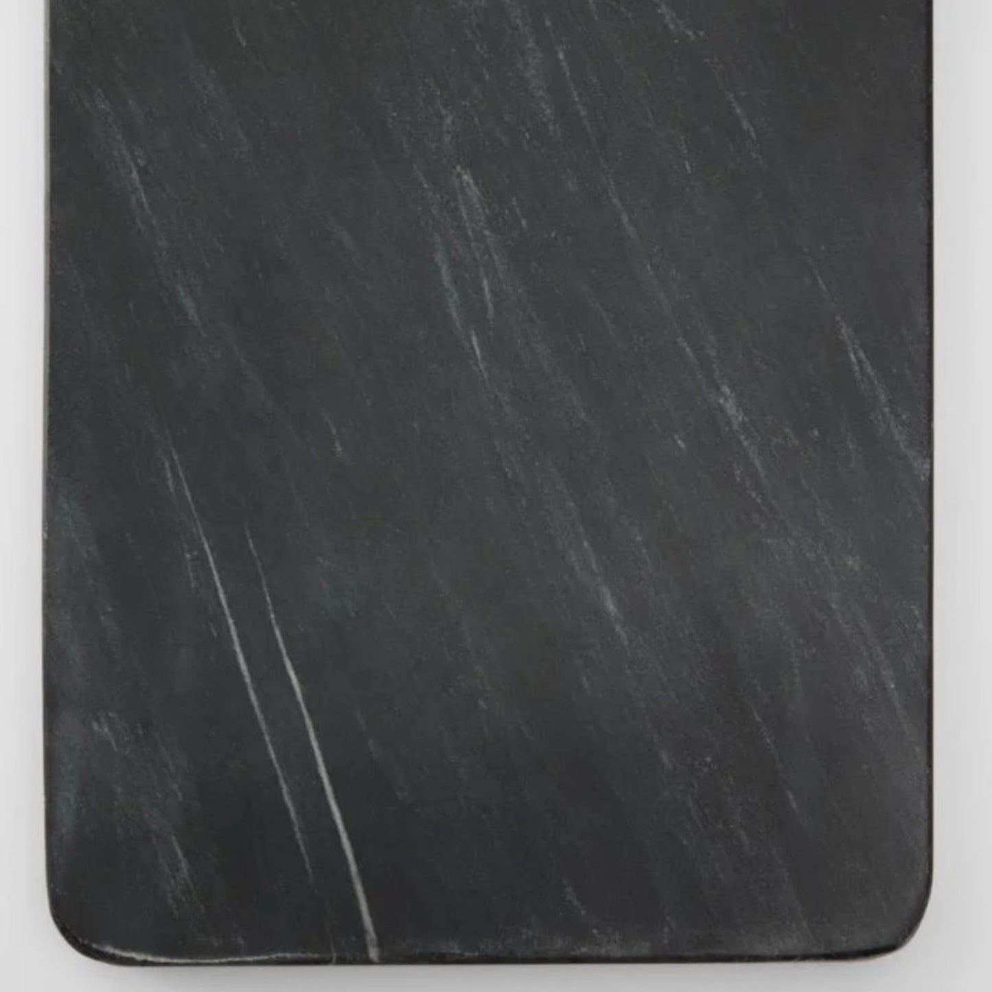Black Marble Serving Board with Leather Strap