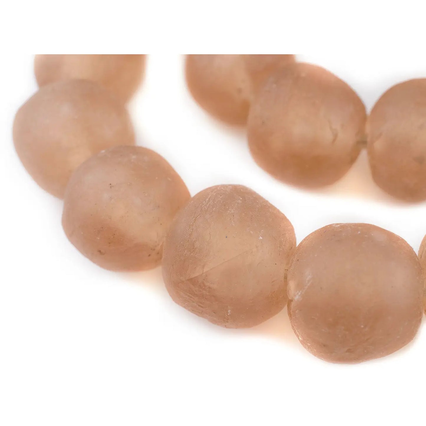 32mm Super Jumbo Rose Recycled Glass Beads