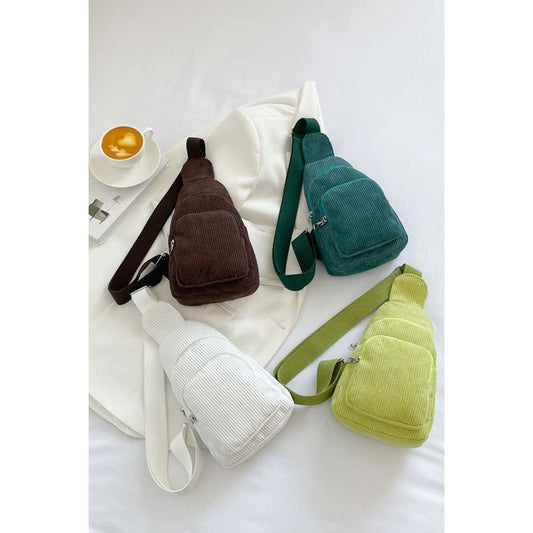 50% OFF- Corduroy Sling Crossbody Bag