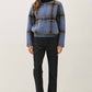 Be Cool - PLAID ZIP UP SWEATER JACKET : BLUE / L