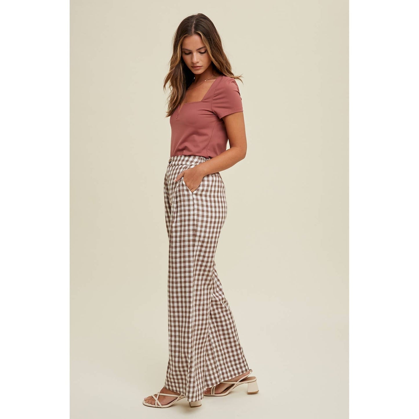Smoothing Nylon-Spandex Knit Top: PISTACHIO