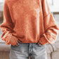 Lovesoft - Customized Drop Shoulder Crew Neck Pullover Sweatshirt: Orange / 75%Polyester+25%Cotton / S