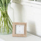 Wood Photo Frame Scallop: (4x4) NATURAL