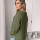 Lovesoft - Solid Color Versatile Split-end Pullover Sweater: Light khaki / 50%Viscose+25Nylon+25%Polyester / S