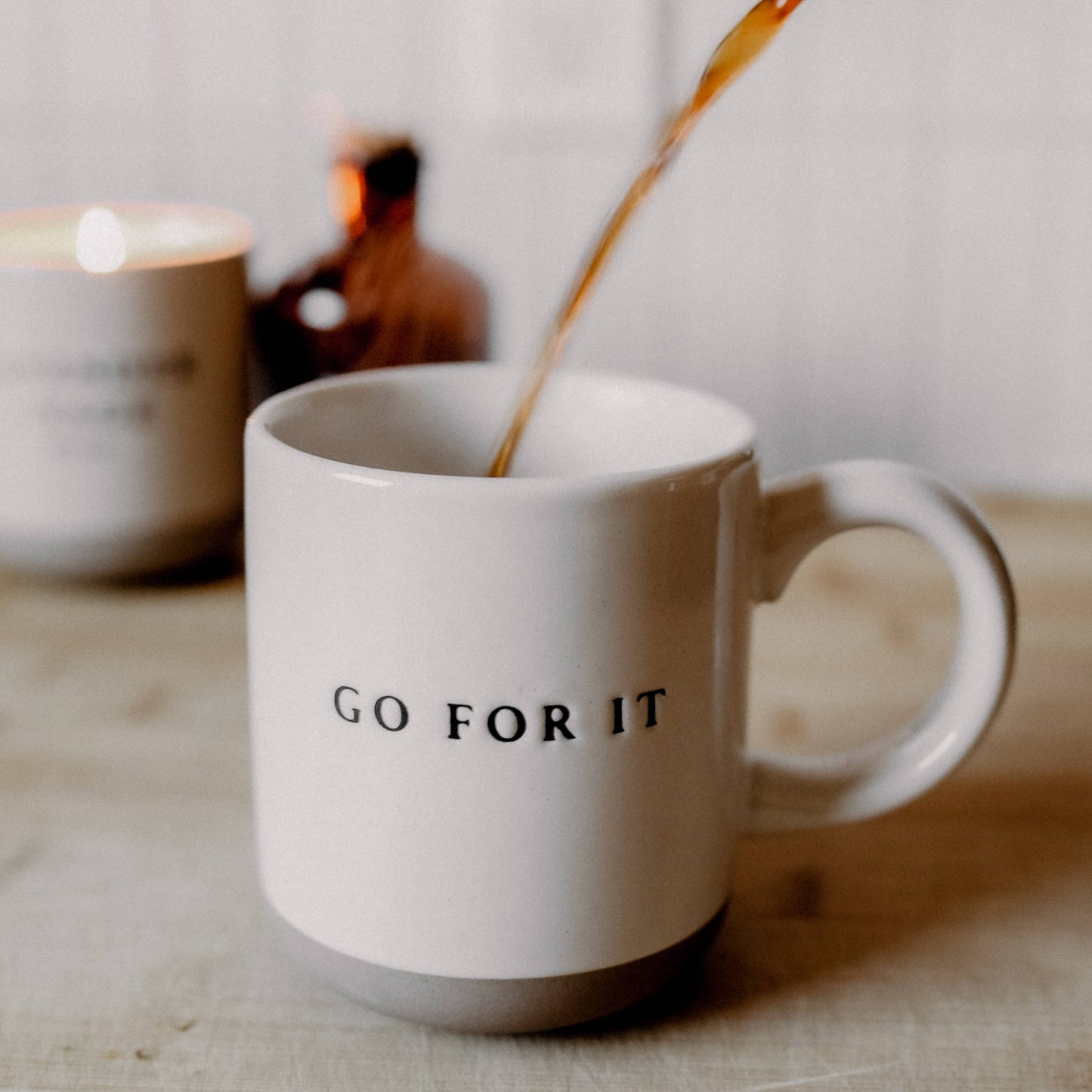 Mug: Go For It Stoneware Coffee Mug