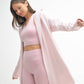Open Front Longline Hoodie Cardigan: NEW ORCHID