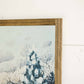 The Cottage After a Snowfall | Fine Art: Light Brown Frame / 16 inches x 24 inches