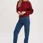 Boatneck Dolman Pullover: BURGUNDY