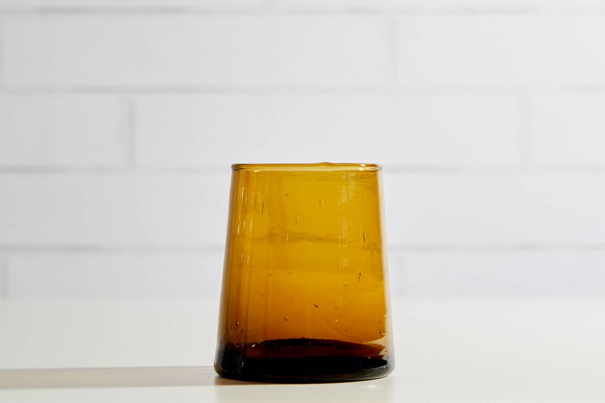Verve Culture - Moroccan Cone Glassware Small - Amber: Amber