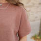 Indie & Co. | Women's Apparel - Maya Mock Neck Sweater-Brown | Batwing Sleeves | Casual Top: Coffee / 55%Acrylic+45%Cotton / XL