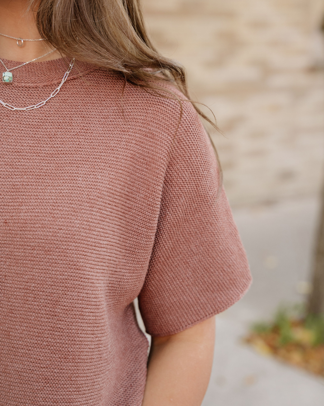 Indie & Co. | Women's Apparel - Maya Mock Neck Sweater-Brown | Batwing Sleeves | Casual Top: Coffee / 55%Acrylic+45%Cotton / XL