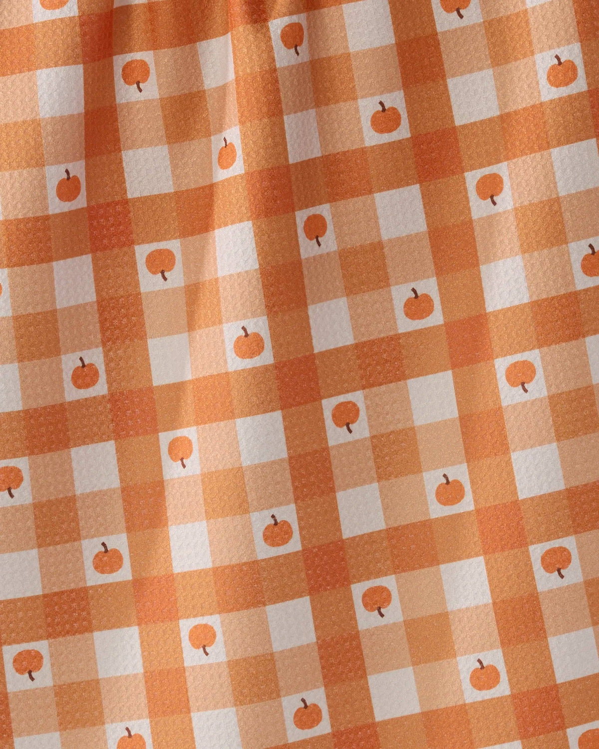 Geometry - Pumpkin Check Tea Towel