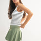 Classic Seamless Ribbed Tank Top: BLACK