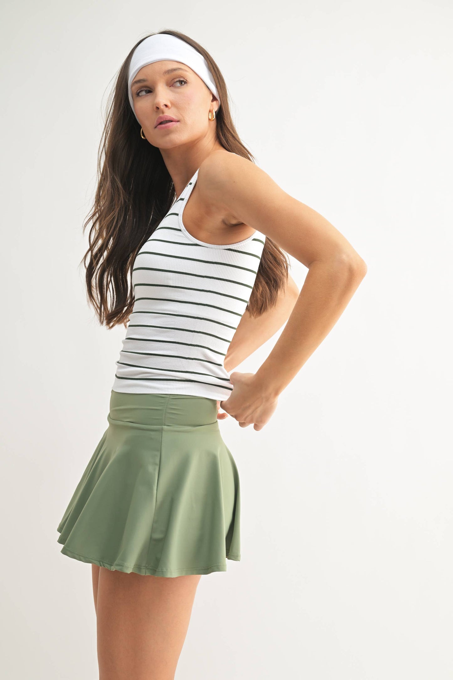 Classic Seamless Ribbed Tank Top: BLACK