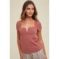 Smoothing Nylon-Spandex Knit Top: PISTACHIO
