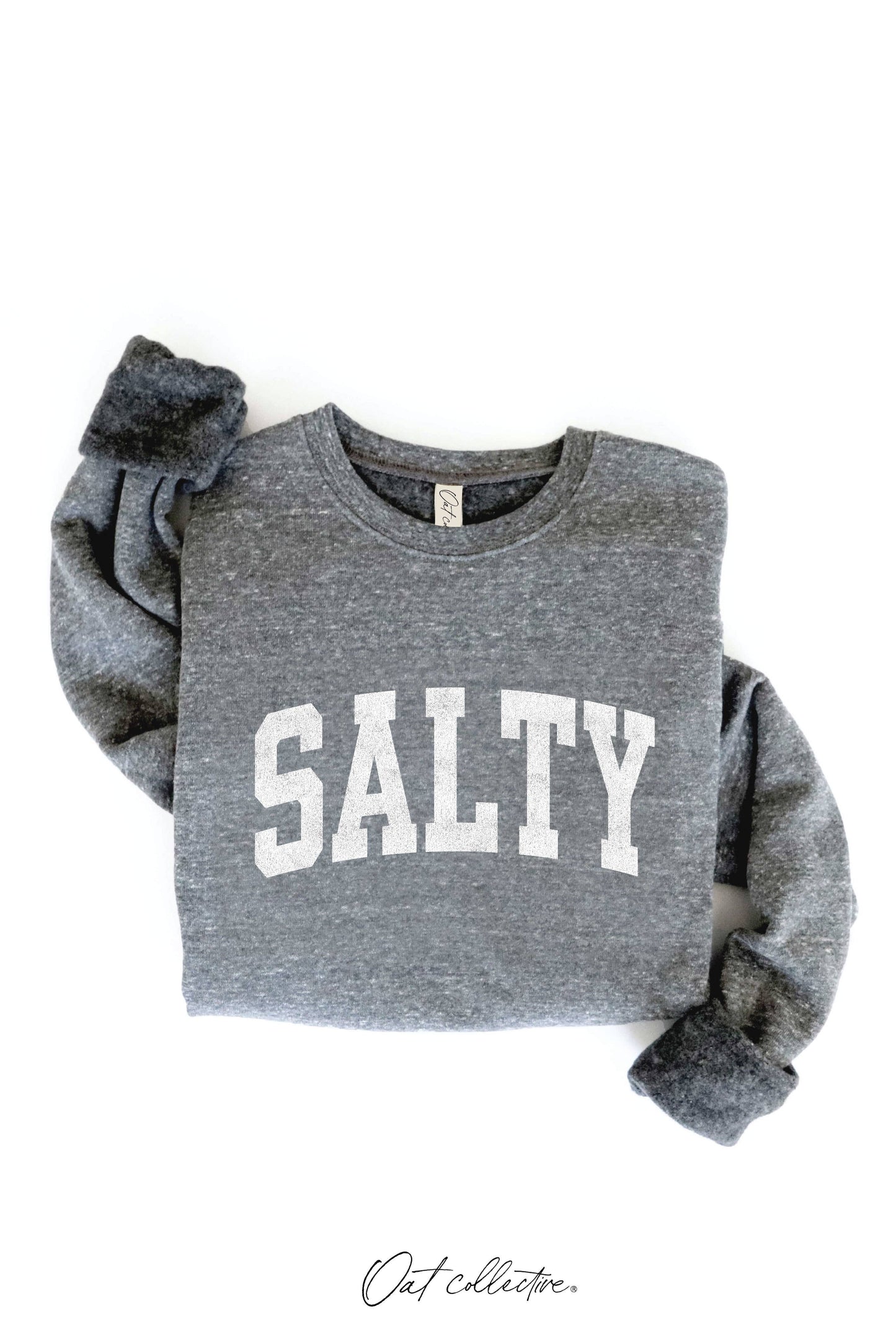 SALTY Graphic Sweatshirt: LIGHT BLUE