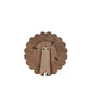 Devanie At Home - Wood scallop 4x4 photo frame (ROUND) espresso - 17035
