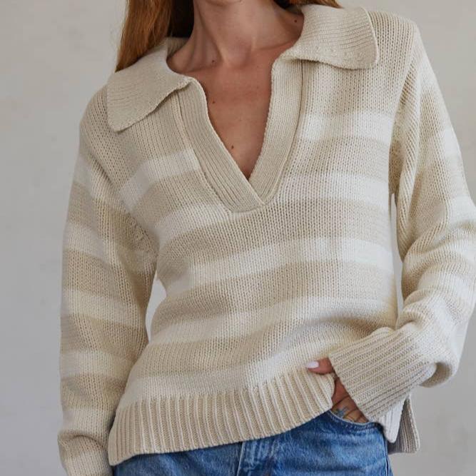 The Hayley Pullover: SAND CREAM