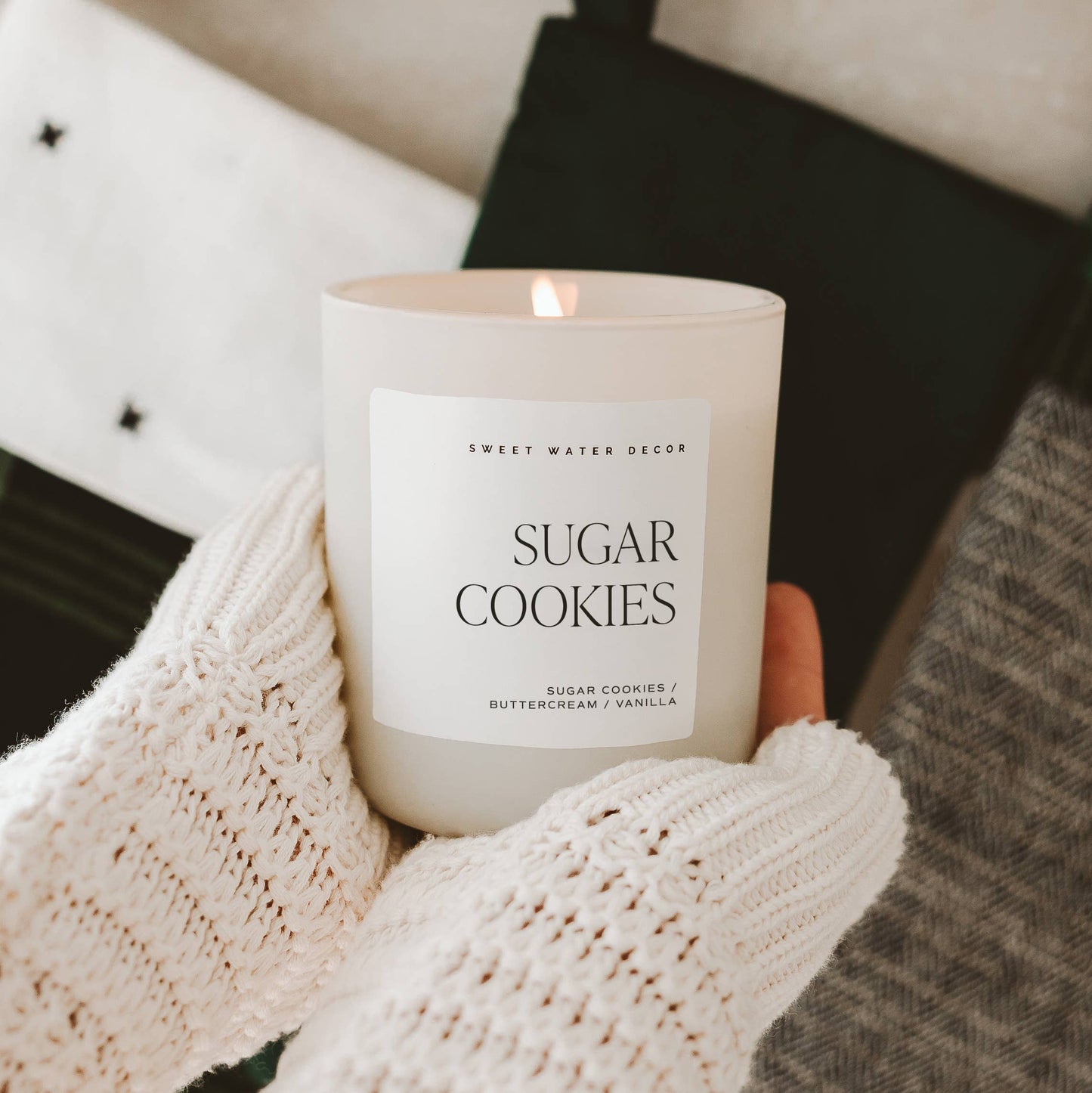 Candle: Sugar Cookies 15 oz Soy Candle, Matte Jar