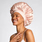 KITSCH - Adjustable Oversized Satin Bonnet- Blush
