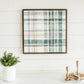 Plaid About You  Festive or Gray | Fine Art: Festive / Light Brown Frame / 24 inches x 24 inches
