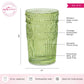 Kate Aspen - 13 oz. Vintage Textured Sage Green Drinking Glasses (6 pcs)