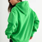 Cotton Blend Drop Shoulder Hoodie: HALOGEN BLUE