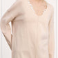 La Miel - JBS3122-V-neck Long Sleeve Lightweight Knit Top Christmas: Apple Green / L