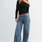 Just USA Jeans - Low Rise Baggy Wide Leg - MEDIUM DENIM - JP243: 6