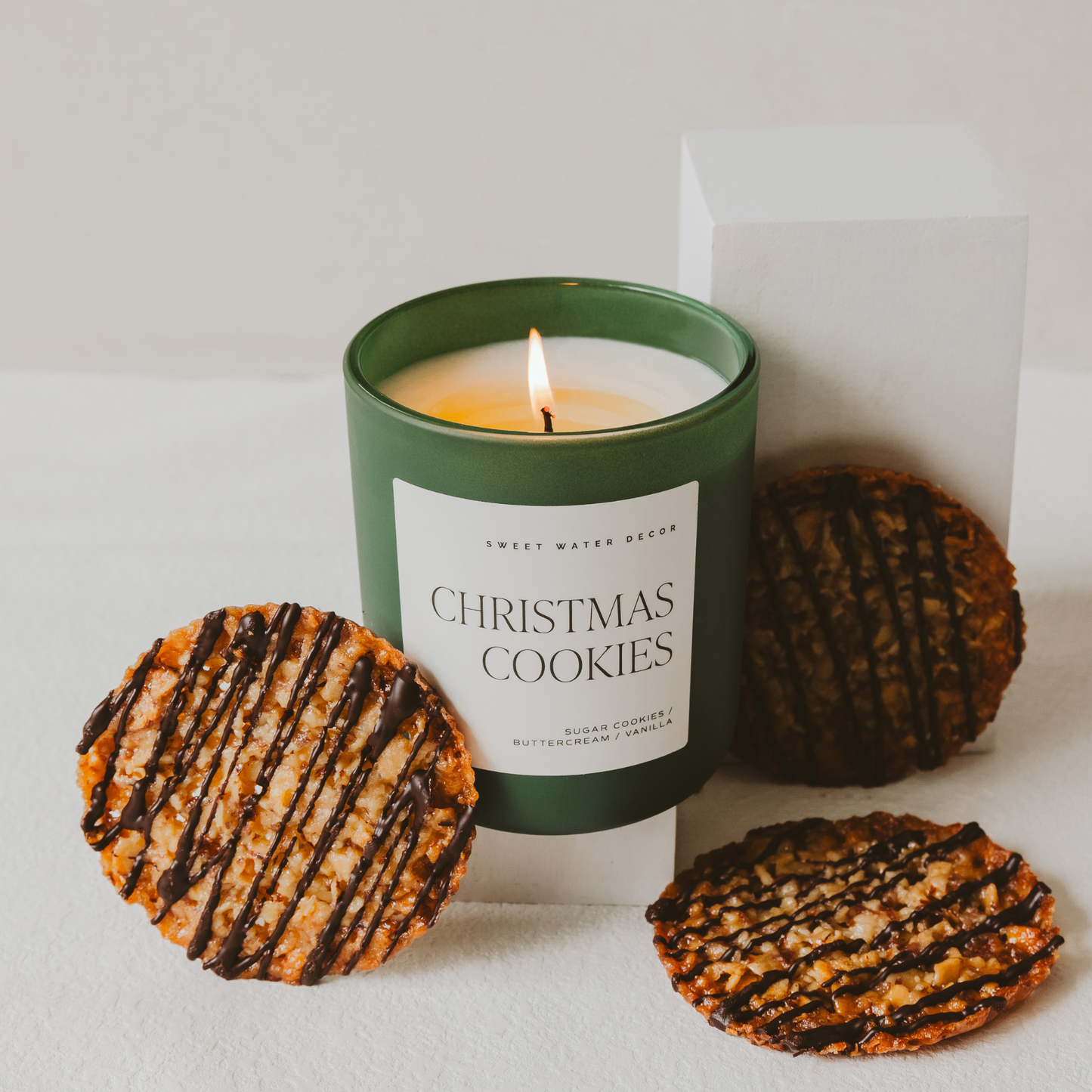 Candle: Christmas Cookies 15 oz Soy Candle, Matte Jar