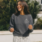 Scripted Pearl | Christian Apparel & Gifts - Grace Embroidered Comfort Colors Mid-Length Fall Sweatshirt: Espresso / S