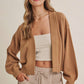 in february - EVERYDAY ESEENTIAL EASY LAYERING BALLOON SLV WAFFLE CARDIGAN: ROSEWOOD / M