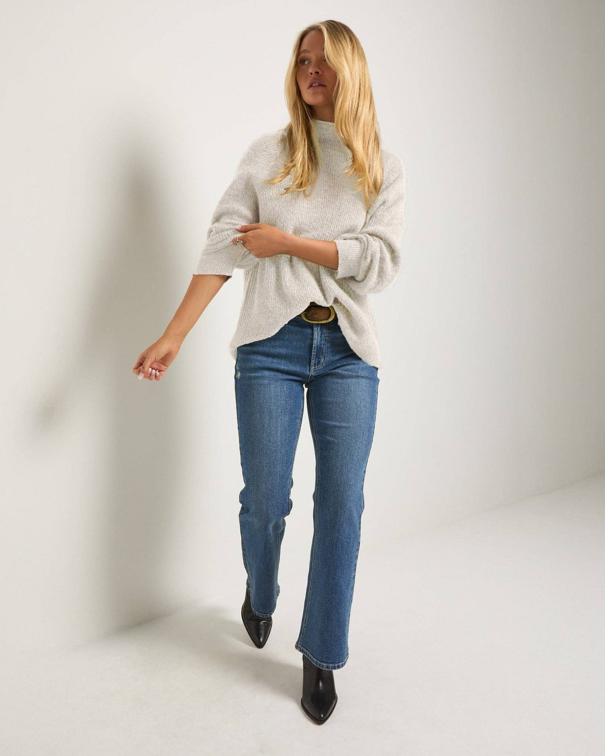 Seventy Eight and Sunny (SEAS) - Driftwood Sweater: Olive Marled / S